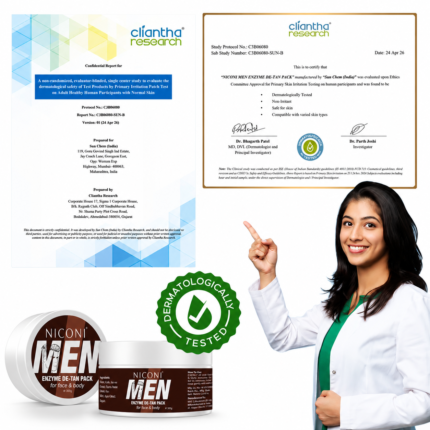 Niconi Men Enzyme De-Tan Pack For Face & Body (300g)