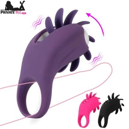 Rechargeable Waterproof Vibrating Couple’s Ring with 10 Modes