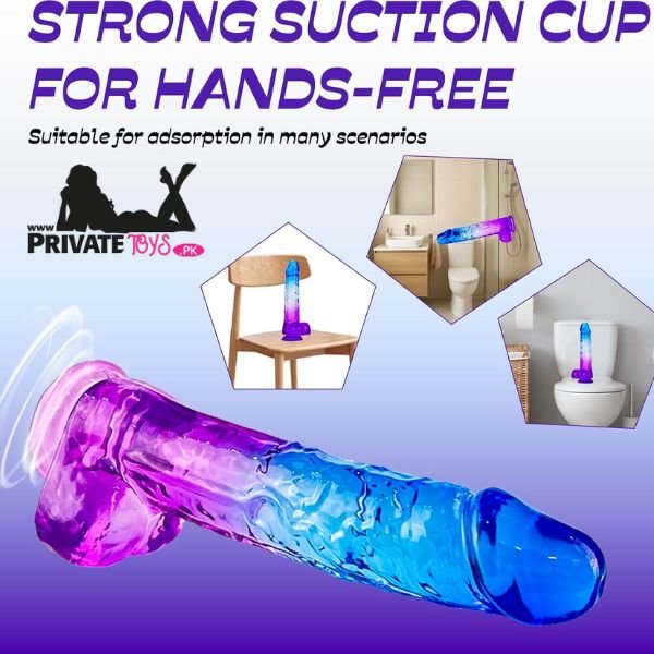 8 Inch Blue Purple Dildo In Pakistan