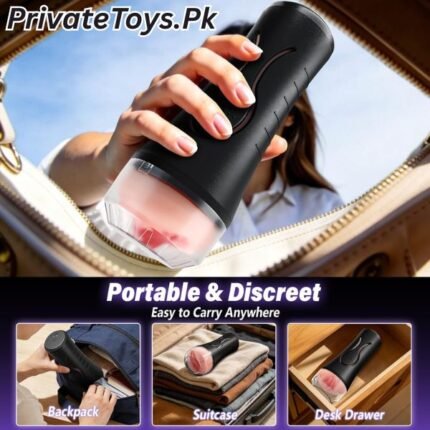 Vibrating Male Masturbator with Dual Textured Sleeves In Pakistan